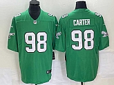 Men's Philadelphia Eagles #98 Jalen Carter Green 2023 Vapor Limited Throwback Jersey,baseball caps,new era cap wholesale,wholesale hats